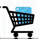 A graphic of a shopping cart with a credit card.
