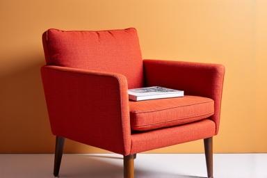 Mid-century modern chair after reupholstery in vibrant fabric